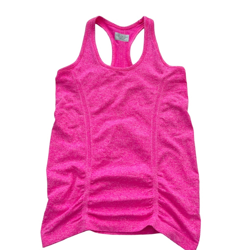 Athleta Women’s Small Fastest Track Hot Pink Seamless Racerback Ruched Tank Top